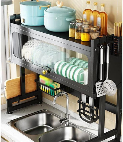 Kitchen Sink Shelf With Sliding Door Cabinet