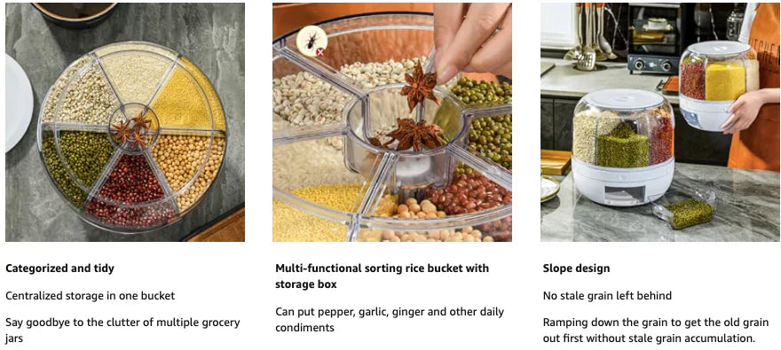 Grain Storage Container Dispenser