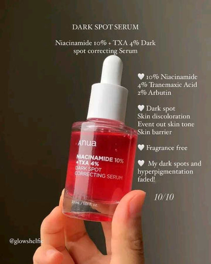Anua Niacinamide 10% + TXA 4% Brightening Serum for Dark Spots