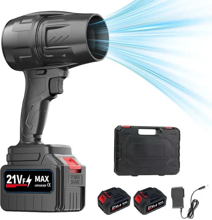 Jet Blower with Charger & 2 x Battery | Easy Cleaner for Car and Home
